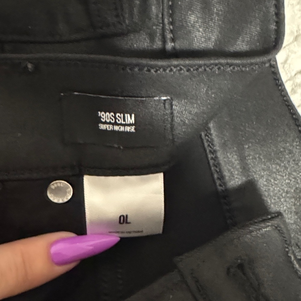 đExpress Black â90s Slim Super High Riseâ Straight Leg Pants. 0L. NWOT!!đ„ - Picture 3 of 5
